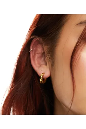 Accessorize Z collection chunky hoop earrings in plated