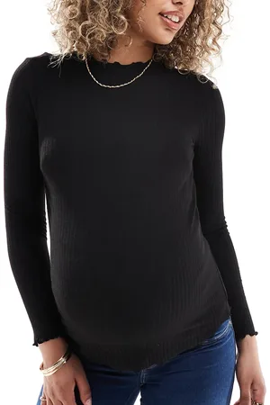 ONLY High neck lettuce edge top in