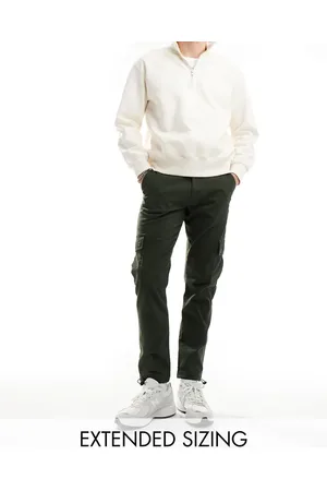 ASOS Tapered cargo trouser in dark khaki