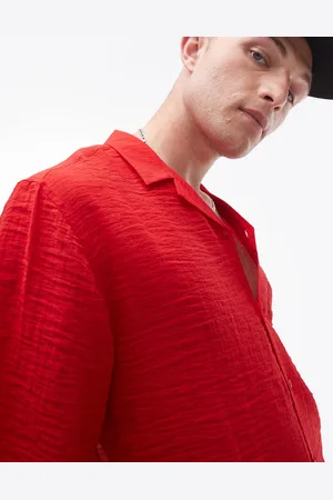 Topman Short sleeve sheer holiday shirt in
