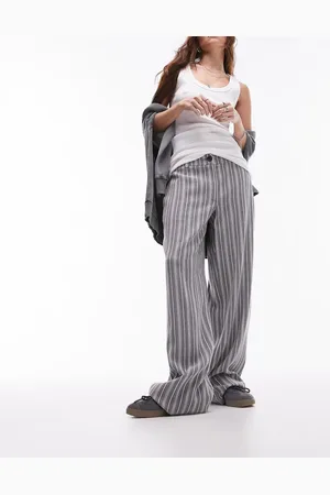 Topshop Stripe low slung trousers in