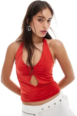 MANGO X Siedres cut out halterneck top in