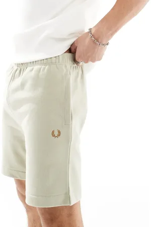 Fred Perry Peached sweat shorts in beige