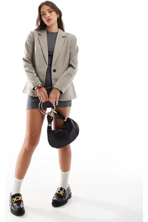 VERO MODA Troian tailored blazer in khaki