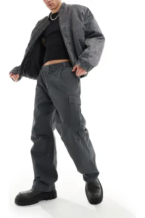 Pull&Bear Skater cargo trouser in dark grey