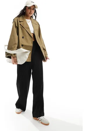 ASOS Short trench coat in olive