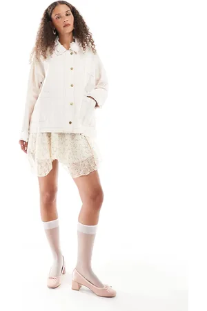 Sister Jane Dream flower embellished jacket in cream