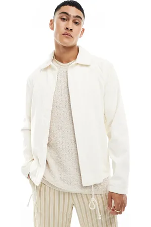 Hollister Cord coach jacket in cream