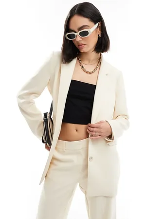 SELECTED Femme co-ord relaxed fit blazer in cream