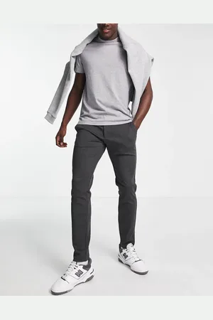 Only & Sons Slim fit tapered trousers in dark
