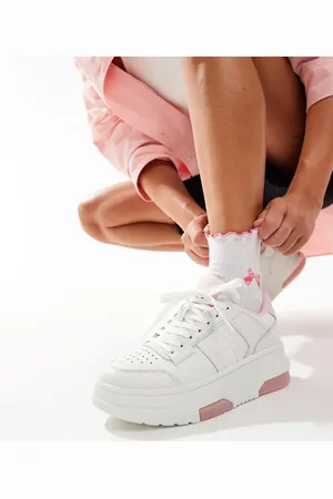 Tommy Hilfiger Brooklyn flatform trainers in white and