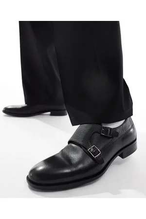 HUGO BOSS BOSS colby monk strap shoes in leather