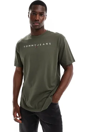 Tommy Hilfiger Linear logo t-shirt in khaki