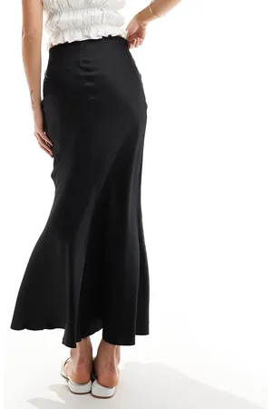 Weekday Paige mermaid fit satin maxi skirt in