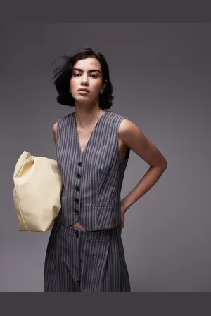 Topshop Co-ord stripe fitted waistcoat in