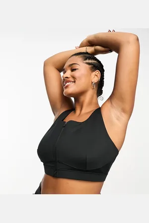 ASOS Curve Icon zip front high support sports bra in