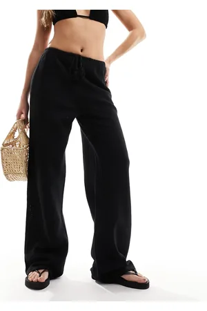 Iisla & Bird Narrow waist fine knit beach full length trouser in