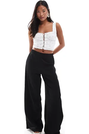 VERO MODA Jersey crepe wide leg trousers in
