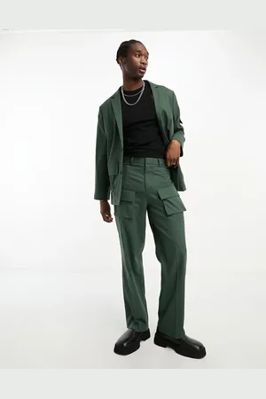 ASOS Wide cargo pocket suit trouser in