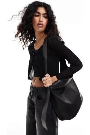 ONLY Open seam tie front cardigan in