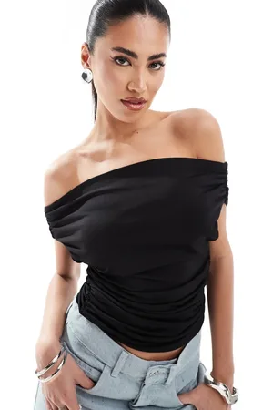 Simmi London Simmi slinky bardot foldover top in