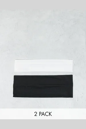 Monki 2 pack headbands in black and white