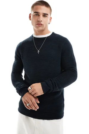 Brave Soul Knitted crew neck rib top in
