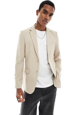 Only & Sons Slim fit suit jacket in beige