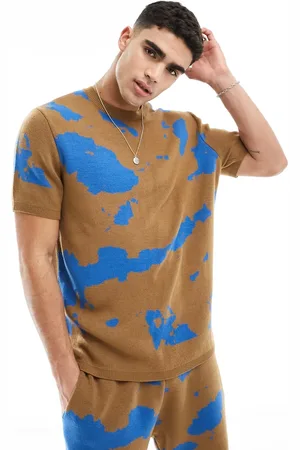 ASOS Co-ord relaxed knitted crew neck in tie dye pattern