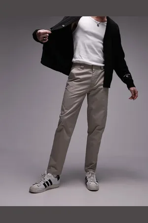 Topman Taper workwear chinos trousers in stone