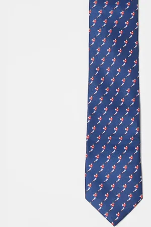 ASOS Slim tie with rugby pattern in