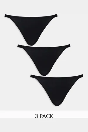 ASOS 3 pack brief in cotton tanga briefs in