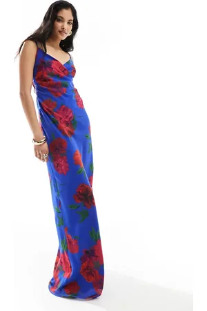 HOPE & IVY Cami maxi slip dress in bold floral