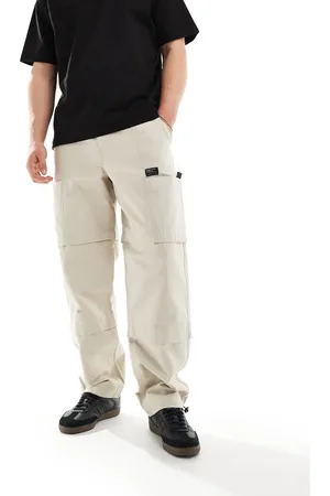 ASOS Baggy cargo trouser with patch in stone