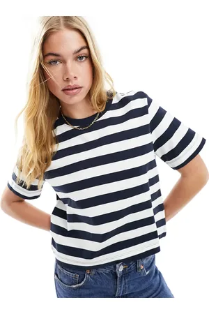 SELECTED Femme boxy fit t-shirt in stripe