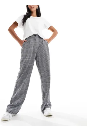 VERO MODA Wide leg trouser in mono check