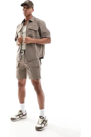 The Couture Club Co-ord nylon zip through utility shirt in