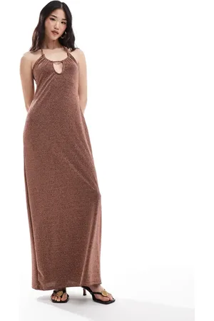 Pretty Lavish Shimmer slip maxi dress in sparkle