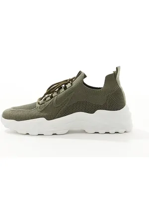 ASOS Knitted chunky trainers in khaki