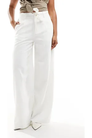 Kaiia Tailored tie detail wide leg trousers in