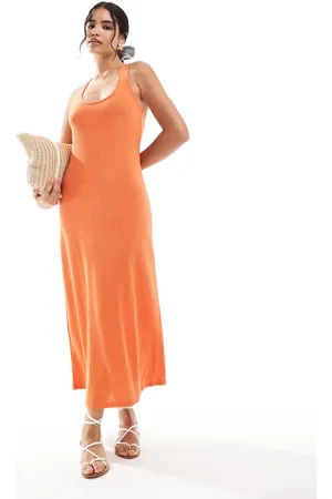 MANGO Towelling cami maxi dress in