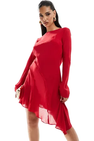 MANGO Long sleeve aysmmetric hem in