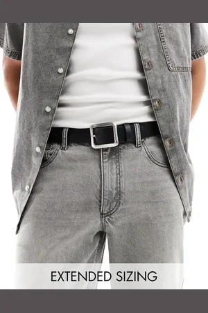 ASOS Faux leather belt in with square buckle