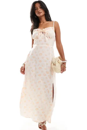 Miss Selfridge Corset detail strappy maxi slip dress