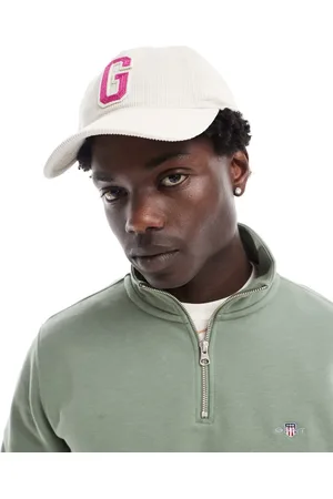 GANT G badge cord baseball cap in cream