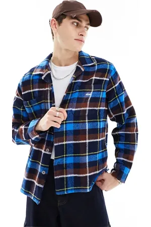 Obey Ray plaid heavyweight shirt in