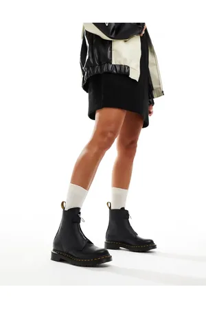Dr. Martens 1460 pascal front zip low boots in leather