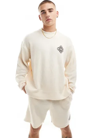 The Couture Club Co-ord emblem knitted crew sweatshirt in off