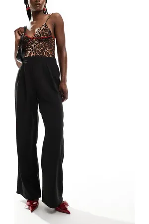 New Look Wide leg pull on trousers in