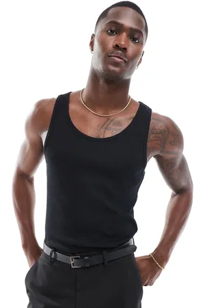ASOS Muscle fit rib vest in
